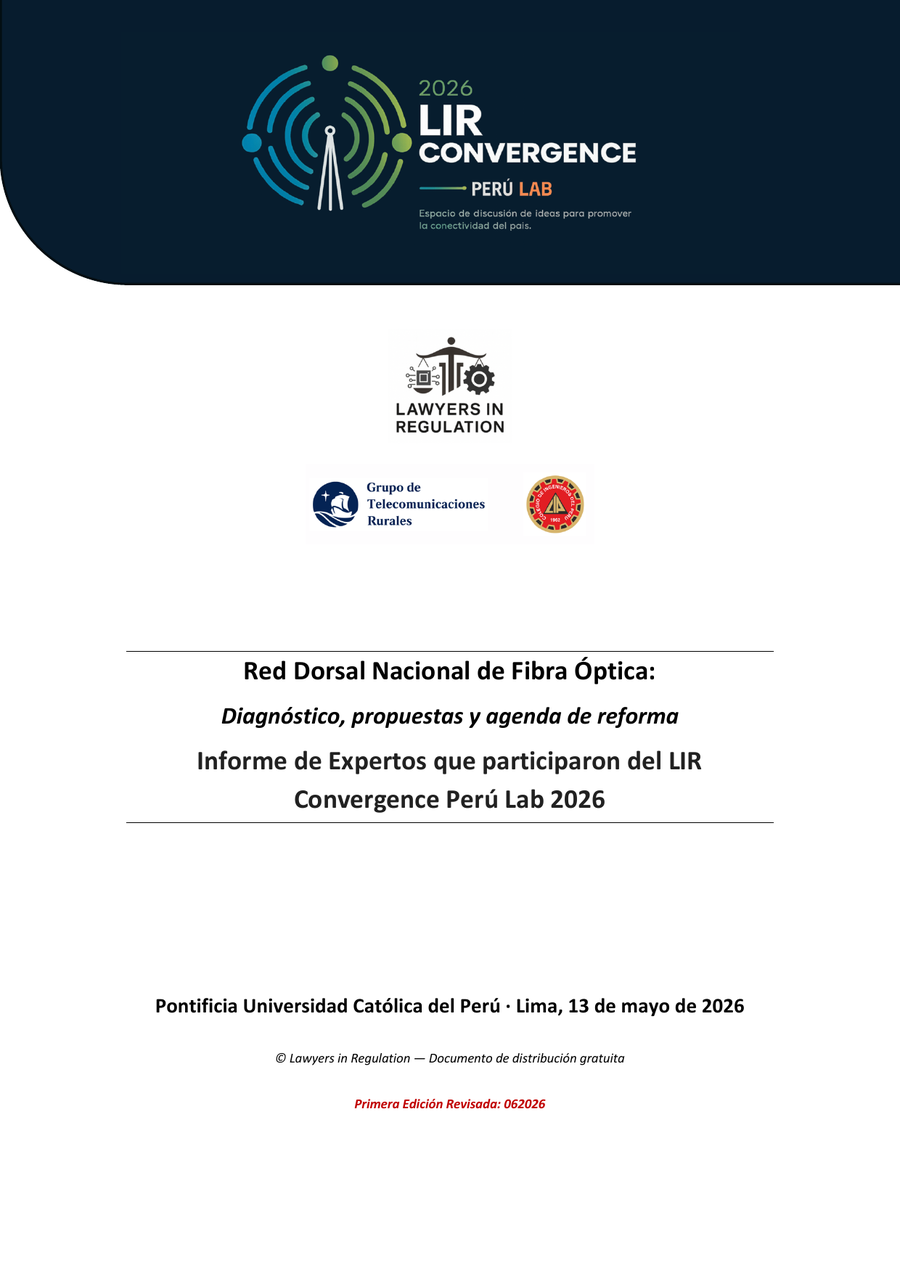 Portada del informe Red Dorsal Nacional de Fibra Óptica